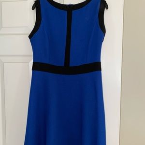 Blue dress with black detailing